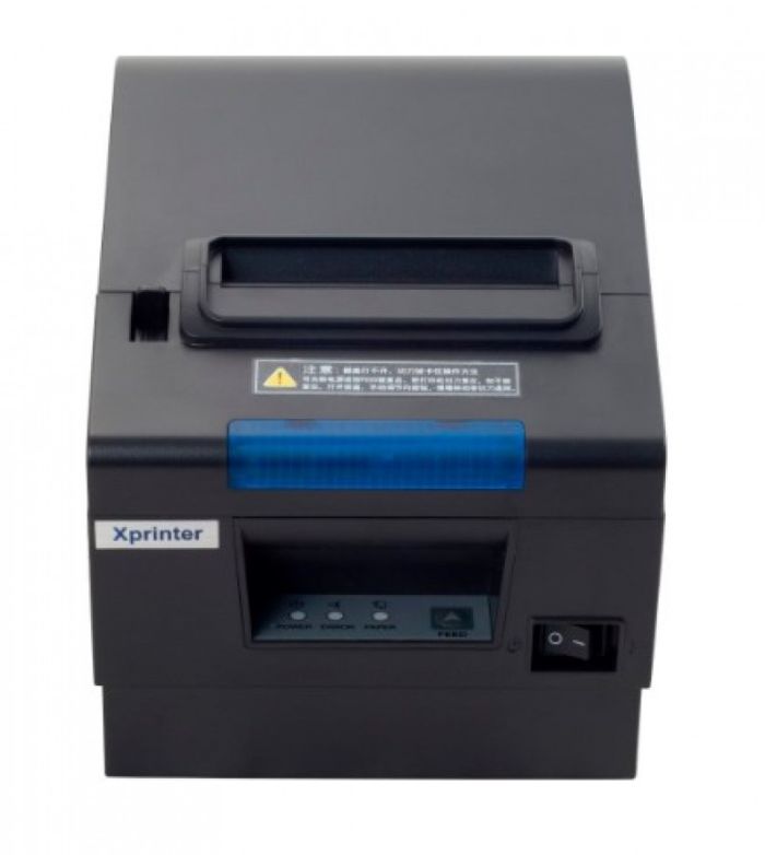 Чековий термопринтер 57/80мм зі дзвінком та світловою індикацією Xprinter XP-D610L (USB+LAN+RS232)